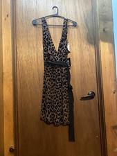 NWT Express Women s Leopard Print Dress Size Medium Sleeveless Party Dress