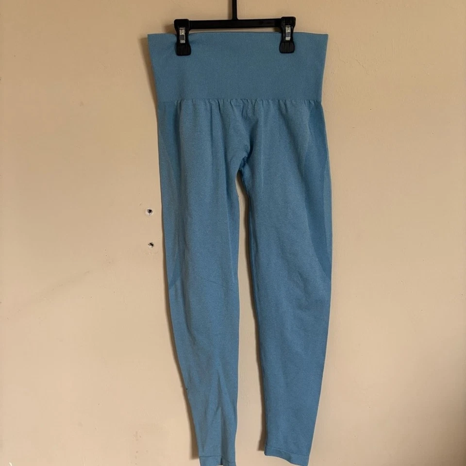 NVGTN Sky Blue Contour Seamless Mid Rise Leggings S - Image 4 of 4