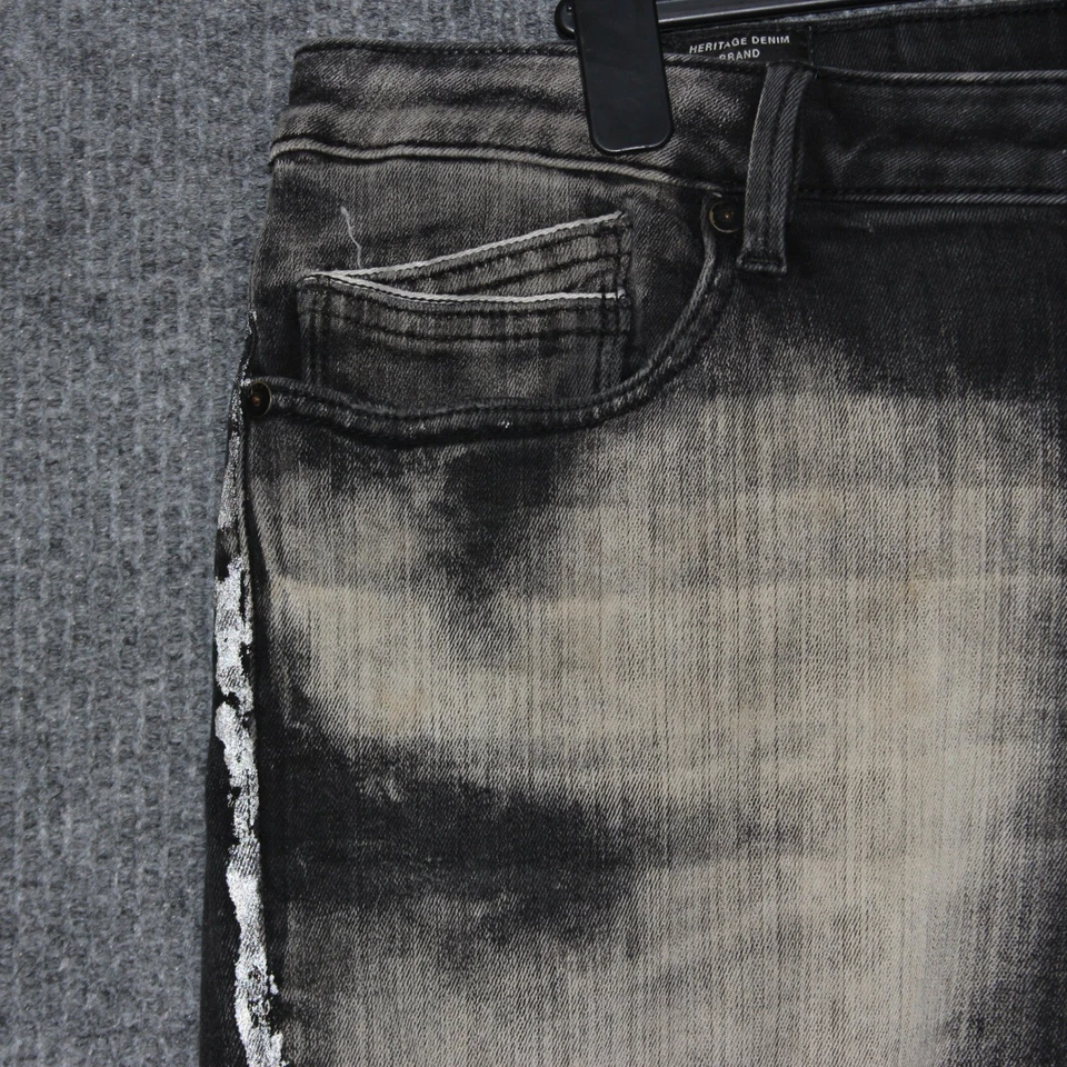 Cult of Individuality Mens Distressed Black Wash Denim Jeans Size 40x32 Rare - Image 2 of 4