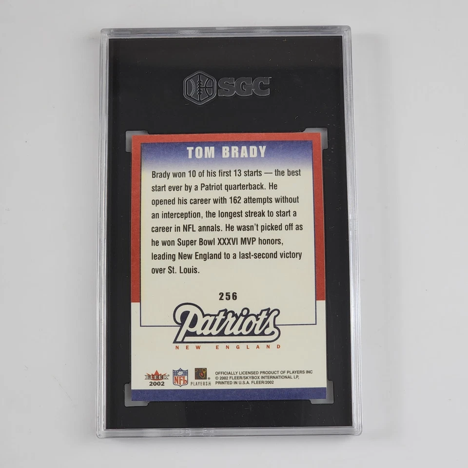 Tom Brady 2002 Fleer Tradition Building Blocks 256 Card SGC 8.5 NM / MT GOAT - Image 4 of 4