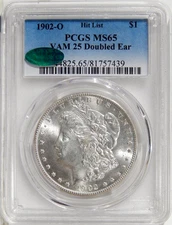 1902-O $1 PCGS MS 65 CAC VAM-25 DOUBLED EAR ~ GEM HIT LIST SILVER MORGAN DOLLAR