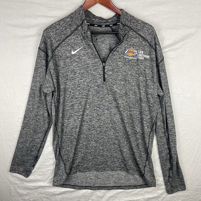 Los Angeles Lakers Shirt Men Large Nike Running Element Dri Fit 1/4 Zip Champs