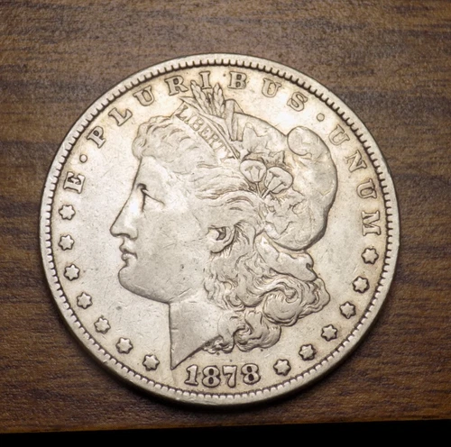 MORGAN SILVER DOLLAR 1878 NICE AU FIRST YEAR 90% SILVER DOLLAR BETTER DATE