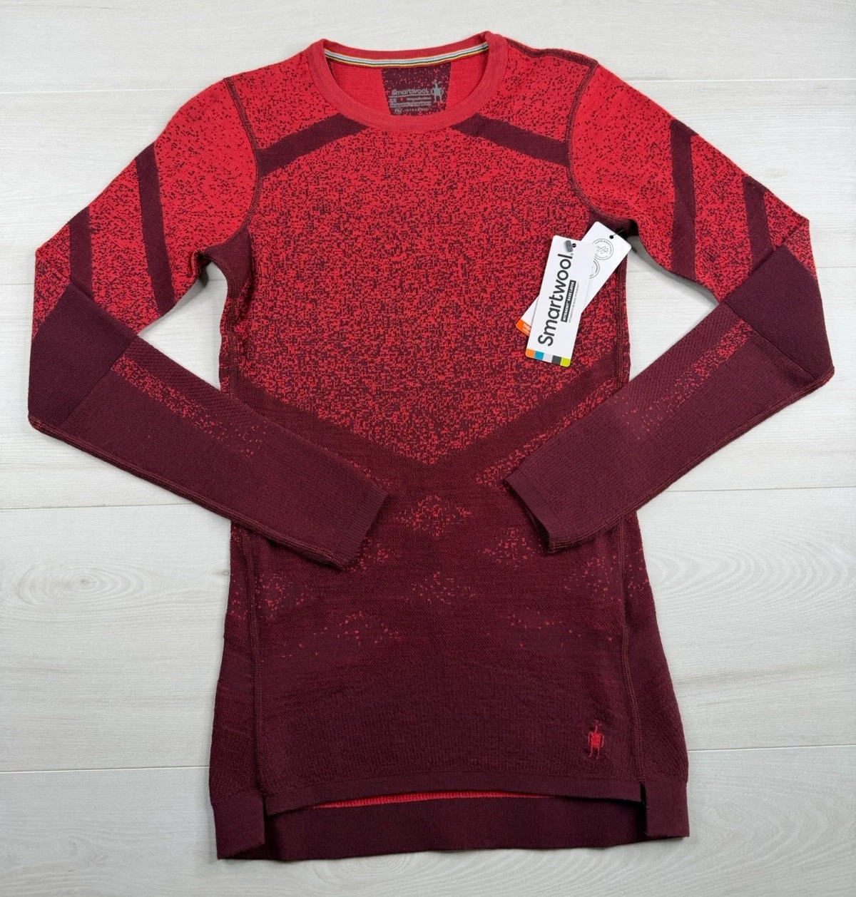 Smartwool Intraknit Active Merino Thermal Base Layer Black Cherry XS NWT $130