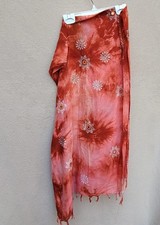 Swimwear Cover-Up Red Tie-Dye