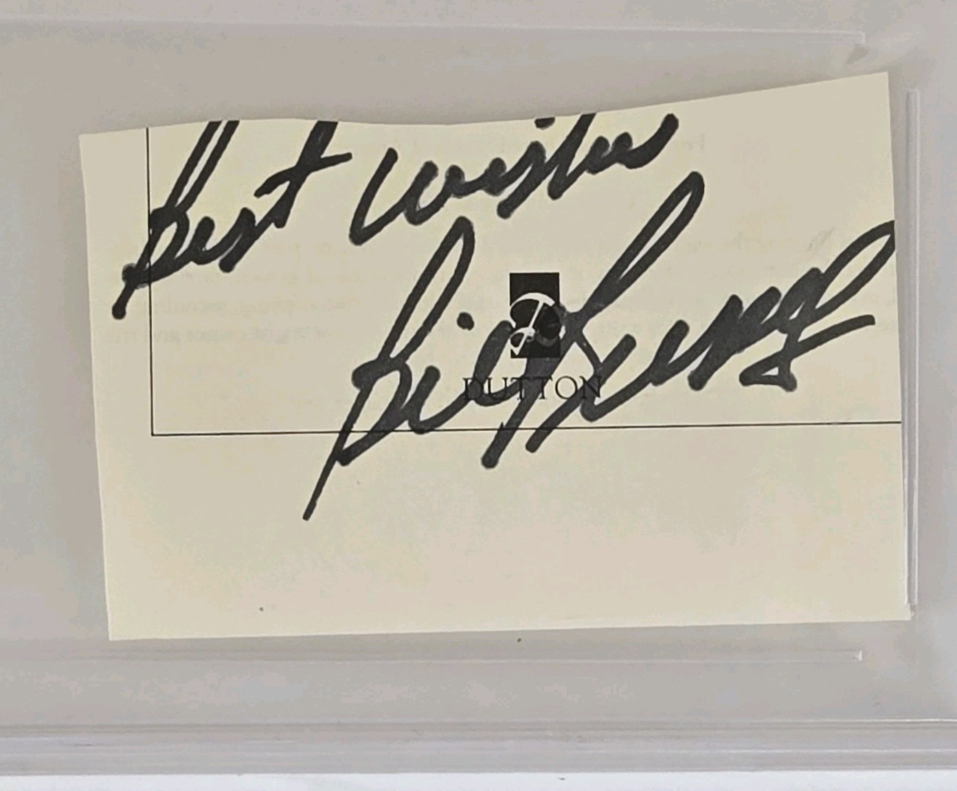 Bill Russell Signed Index Card Cut NBA Basketball HOF Auto Celtics PSA/DNA view 2