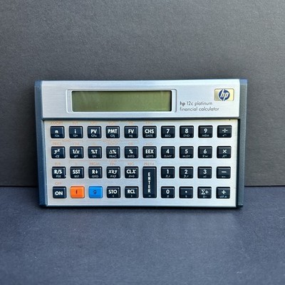 HP 12c Platinum Financial Calculator Handheld LCD Display Battery Powered