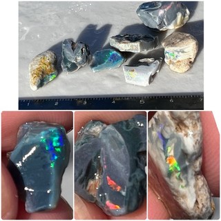 Black Opal Parcel Lightning Ridge Australian Gemstone Gem Cutters