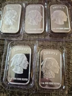 Lot of 5 - 1 Troy oz Buffalo .999 Fine Silver Bar Sealed