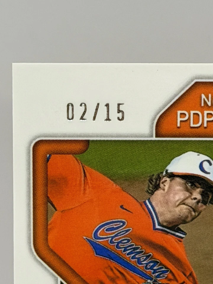 Mack Anglin 2022 Prizm Draft Picks #PDP205 Snakeskin Prizm Auto /15 Clemson SSP - Image 4 of 4