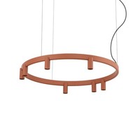 HäNgelampe Terrakotta GU10 Ø80 Cm Wohnzimmer Rund Modern Pendelleuchte Esszimmer