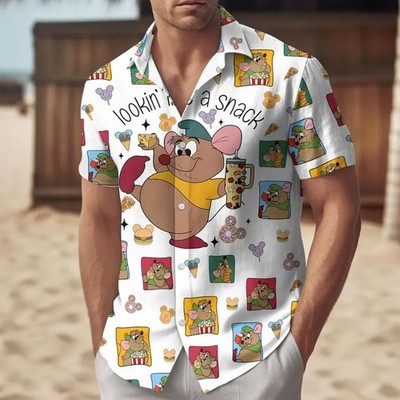 Disney Gus Gus Lookin  Like A Snack Foodie Summer Vibe Hawaiian Shirt