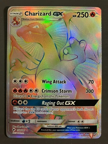 Pokemon Charizard GX (Secret Rare) 150/147 SM Burning Shadows Holo NM