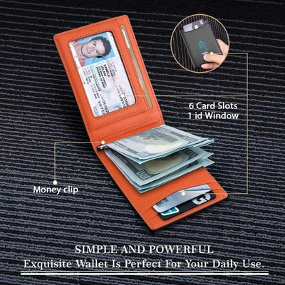 #ad #ad Men’s Carbon Fiber Stylish Slim Wallet RFID Blocking Bifold with Money Clip $15.99