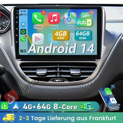 4G+64G 8-Kern Android 14 CarPlay für Peugeot 2008/208 2013-2017 Autoradio GPS