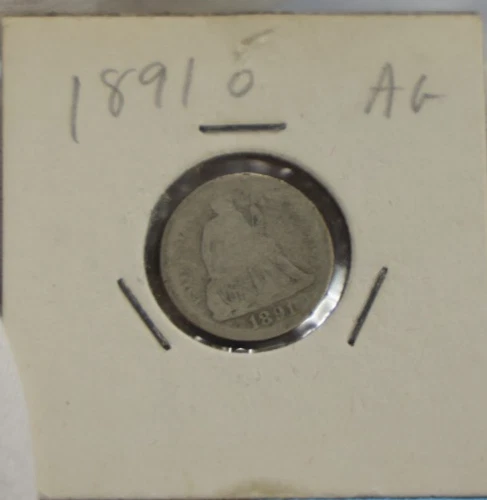 1891 O US Seated Liberty Dime 10c AG