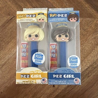 Funko PEZ Girl Set Blonde & Brunette Limited 2000 pcs Each New In Sealed Box