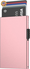 Minimalist Credit Card Holder Pop up Cards RFID Protection Slim Metal Wallet     
