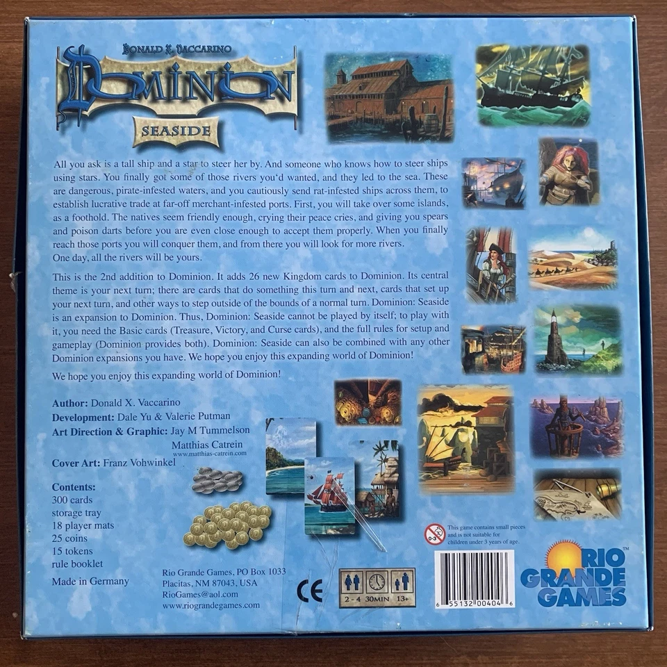 Dominion Seaside EXPANSION Jogo de Tabuleiro Rio Grande Games Usado Ver Detalhes - Imagem 2 de 4