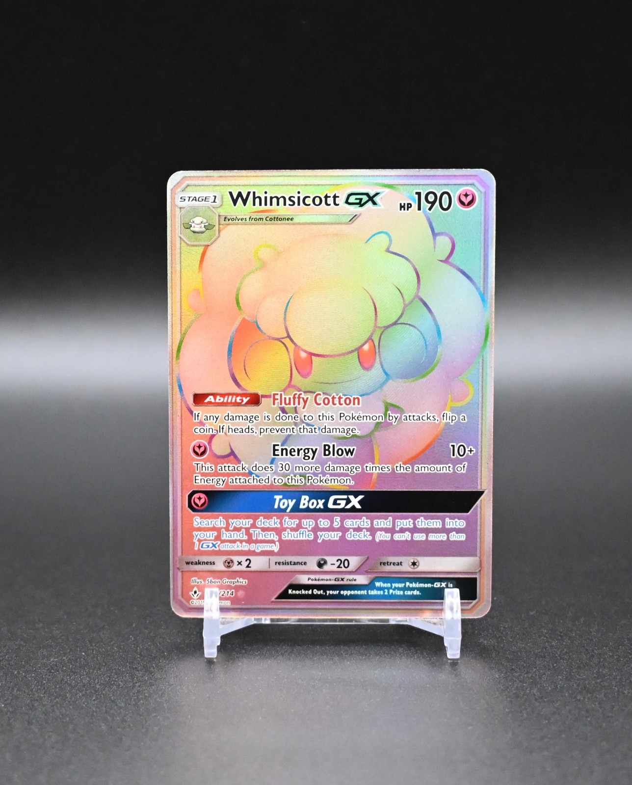 Whimsicott GX 226/214 Pokemon TCG SM - Unbroken Bonds Secret Rare Near Mint