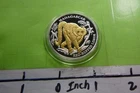 LEMUR RED MADAGASCAR WITH 2 REAL DIAMONDS 2004 LIBERIA 999 SILVER GOLD COIN 4RL5
