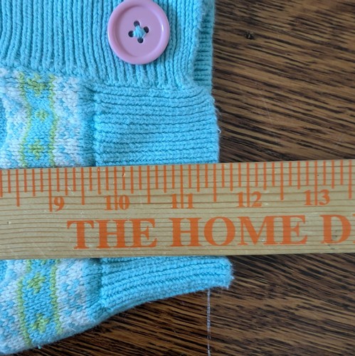 HARTSTRINGS Snowflake Aqua Pink Winter Button Up Sweater Cardigan Girls Sz 2T - Picture 5 of 6
