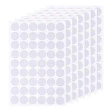 7 Sheets Self-Adhesive Screw Hole Stickers, 0.83" White Screw Hole Cover