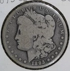 1893-CC Morgan Silver Dollar $1 Good GD - Rare Carson City KEY Date