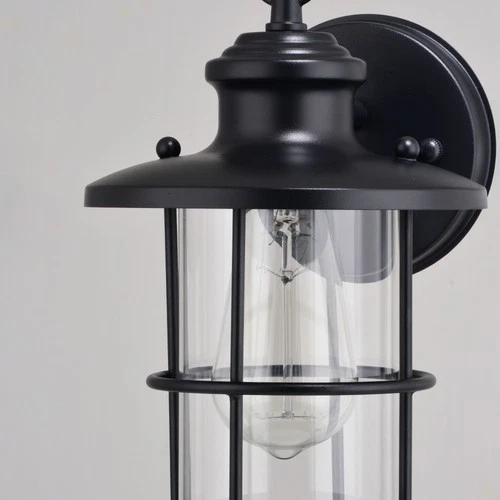 Vaxcel Lighting T0741 Lake Shore 10" Tall Outdoor Wall Sconce - Black - Picture 5 of 11