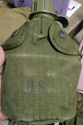 New Listingww2 U.S. Military Surplus Canteen Olive Drab Cover with Clips Militaria