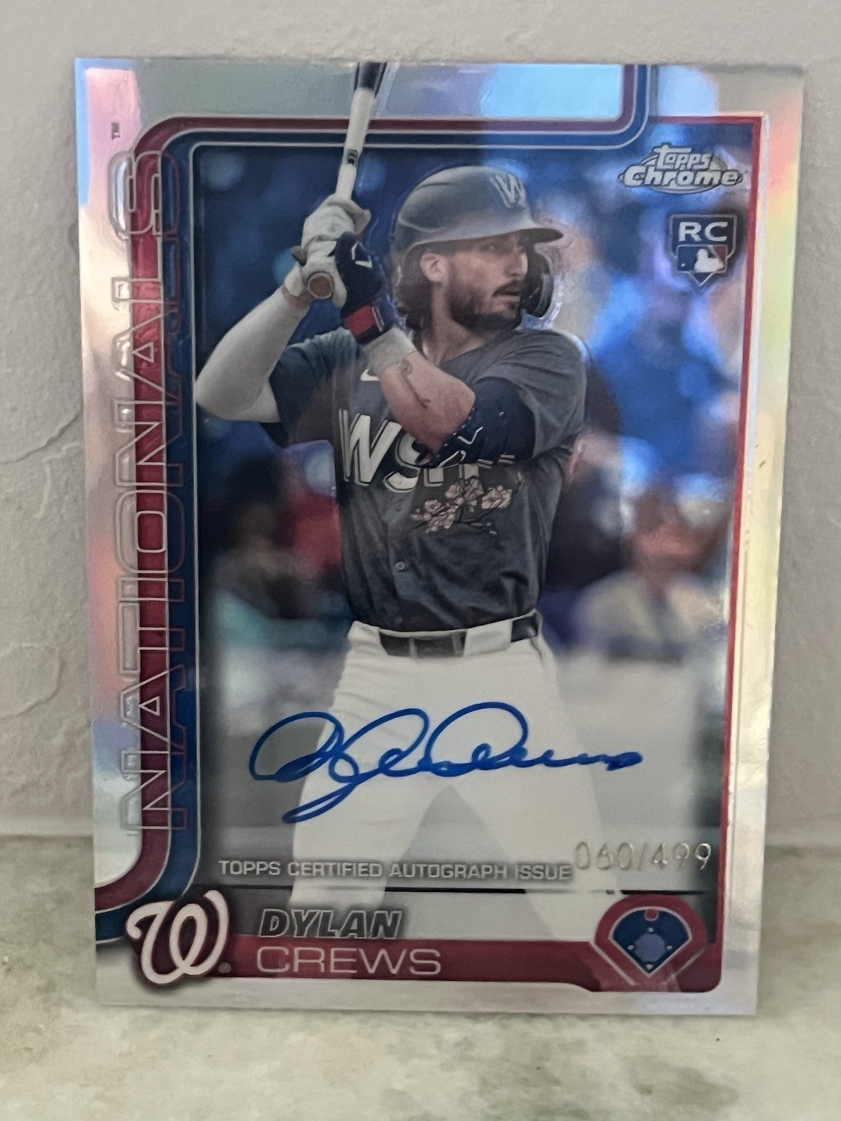 2025 Topps Chrome - Rookie Autographs Dylan Crews #RA-DC Refractor /499 (AU, RC)