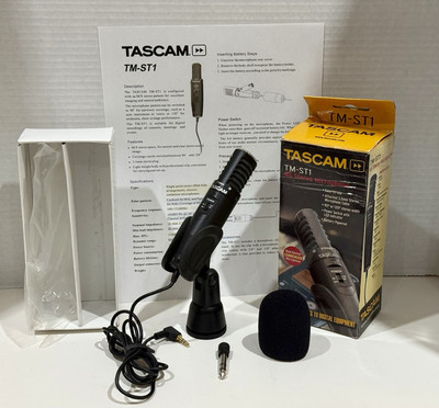 Tascam TM-ST1 MS Stereo Condenser Microphone for Live or Recording New Open Box