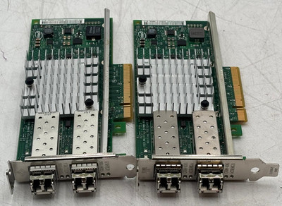 Lot of 2 Sun Oracle E69818 10GB Dual Port Ethernet Adapter Low Profile 7051223