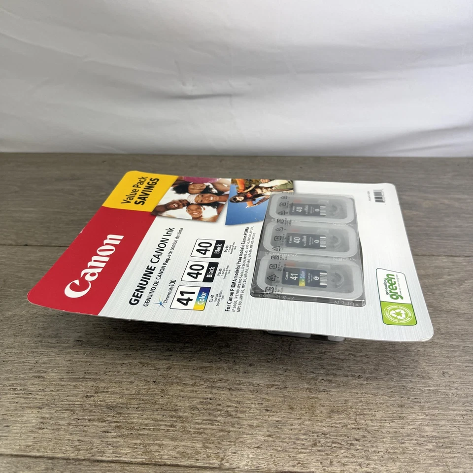 Canon CL-41 PG-40 Ink Cartridge Value Pack 1 Color 2 Black Genuine OEM - Image 3 of 4