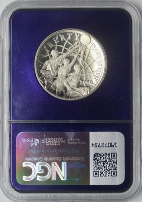 2020-S Basketball HOF Colorized Half Dollar - NGC PF70UC Bert
