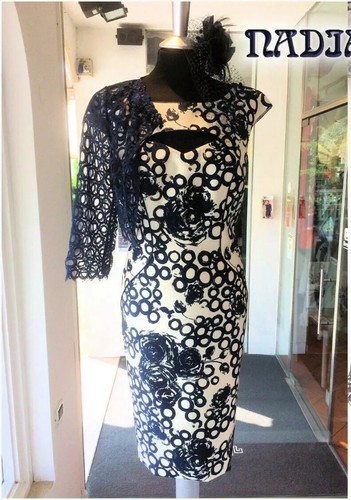 MUSANI Abito vestito donna elegante cerimonia 52 XXXL mamma sposa sposo |  eBay