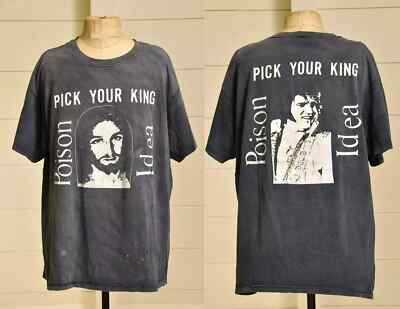 Poison Idea Pick Your King Faded Black Cotton T-shirt