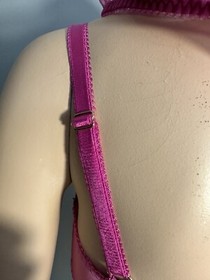 L'AGENT by AGENT PROVOCATEUR Reya Lace Mesh Pink Black Bra Underwire 32E W Tag