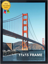 11X15 Picture Frame Black for Wall Hanging, 11 X 15 Frame Wall Mounting Horizont