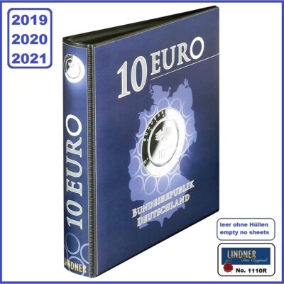LINDNER-1110R-10 Euro-Coin-Album In The Air Insert Album 2019-2021 Empty