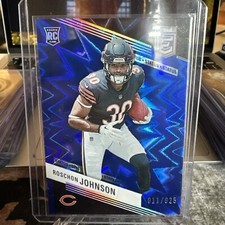 2023 Panini Donruss Elite Roschon Johnson #011 /625 Blue Explosion RC Bears