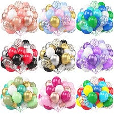 100 X Latex PLAIN BALLONS helium WHOLESALE BALLOONS Quality Party Birthday DECOR