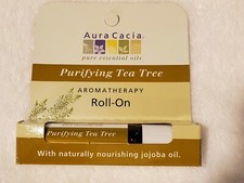 Aura Cacia Essential Oil Blend Purifying Roll-On Tea Tree 0.31 fl oz 9.2 mL