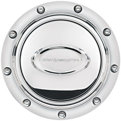 Billet Specialties 32710 Polished Pro-Style Billet Logo & Rivets Horn Button
