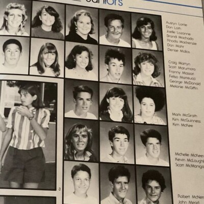 Mark McGrath ( Sugar Ray) Actress Leslie Mann High School Yearbook/Corona Del Ma