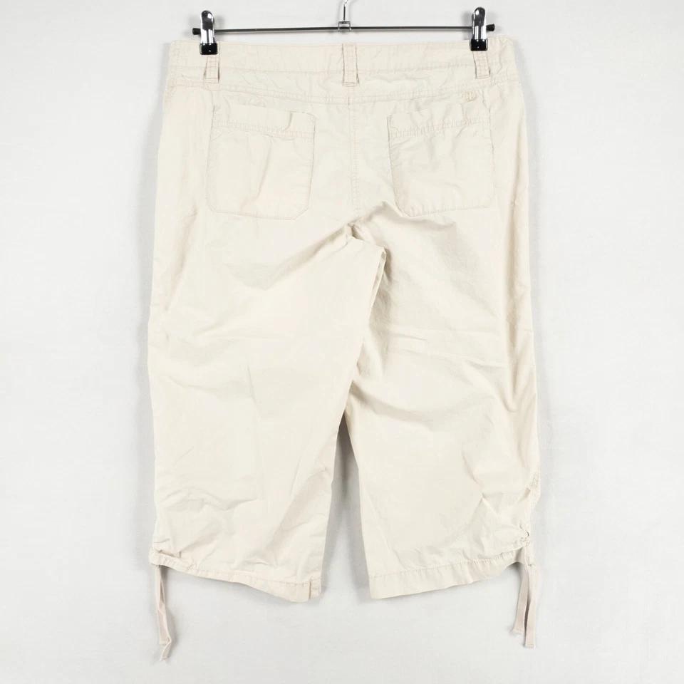 Pantalones Skimmer Recortados Izod Talla 14 Beige 100% Algodón Ligeros Tiro Medio Informales Foto 3 de 4