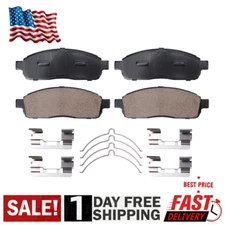 Front Ceramic Brake Pads w/Hardware 2004 - 2007 2008 Ford F-150 Lincoln Mark LT