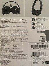 New in box Sony MDRZX110 Monitor Headphones - Black