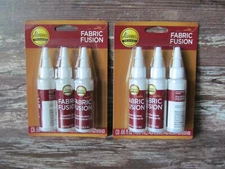 Fabric Fusion Aleene's Original 2 Pkgs of 3 ea (.66 fl oz)  6 Total Bottles NEW