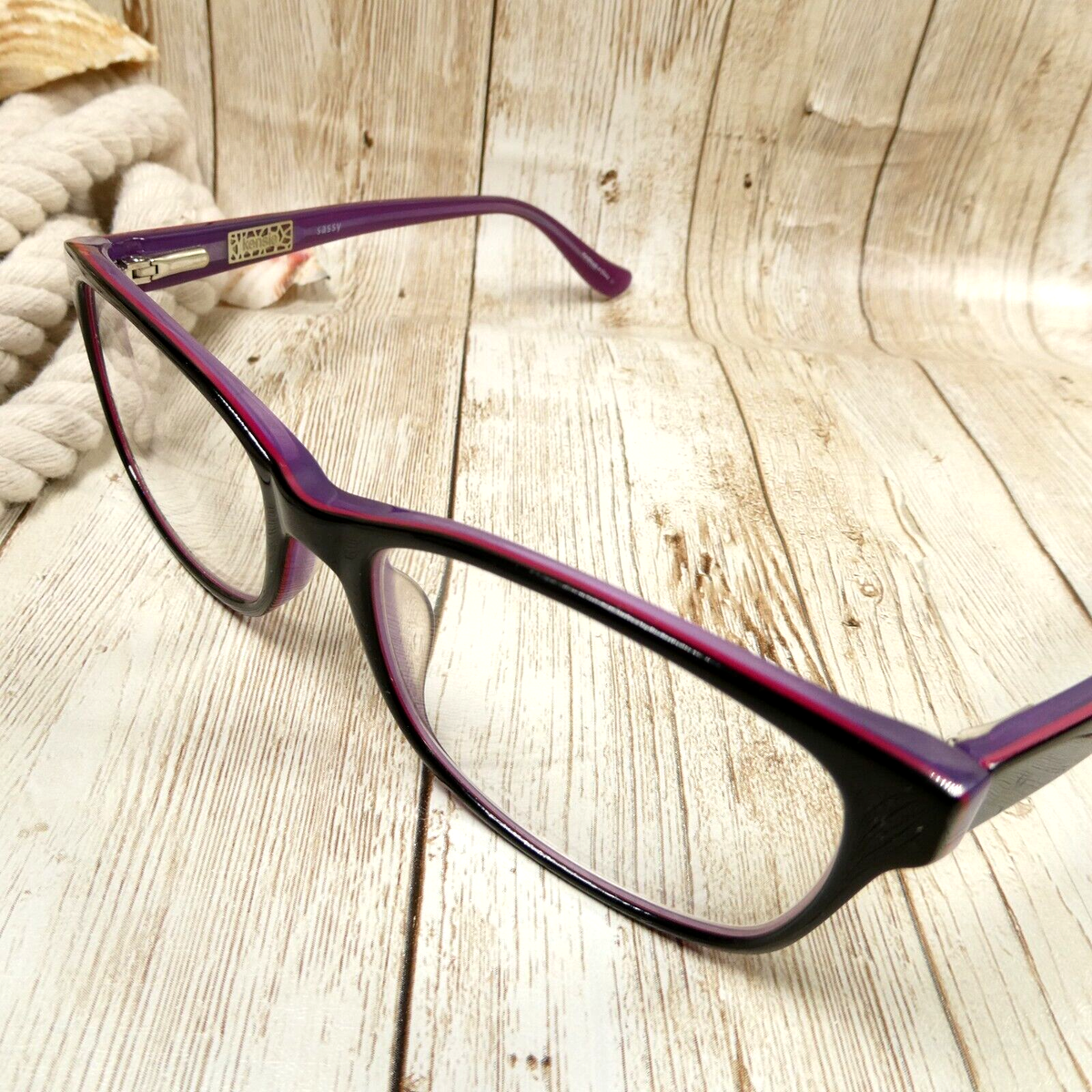 Kensie Black Purple Hot Pink Eyeglasses FRAMES - Sassy 51-16 